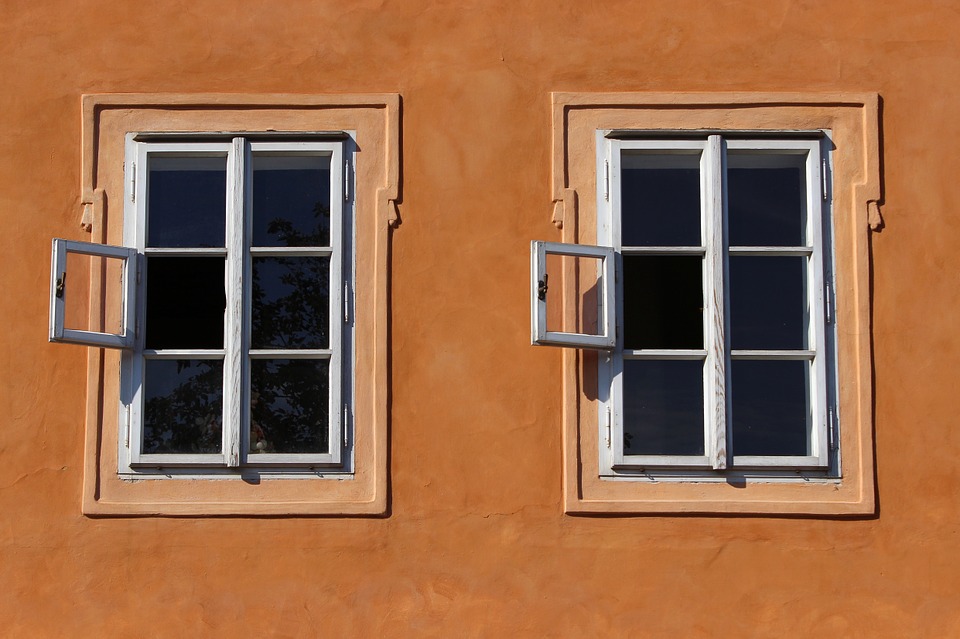 Ny renset facade med 2 vinduer
